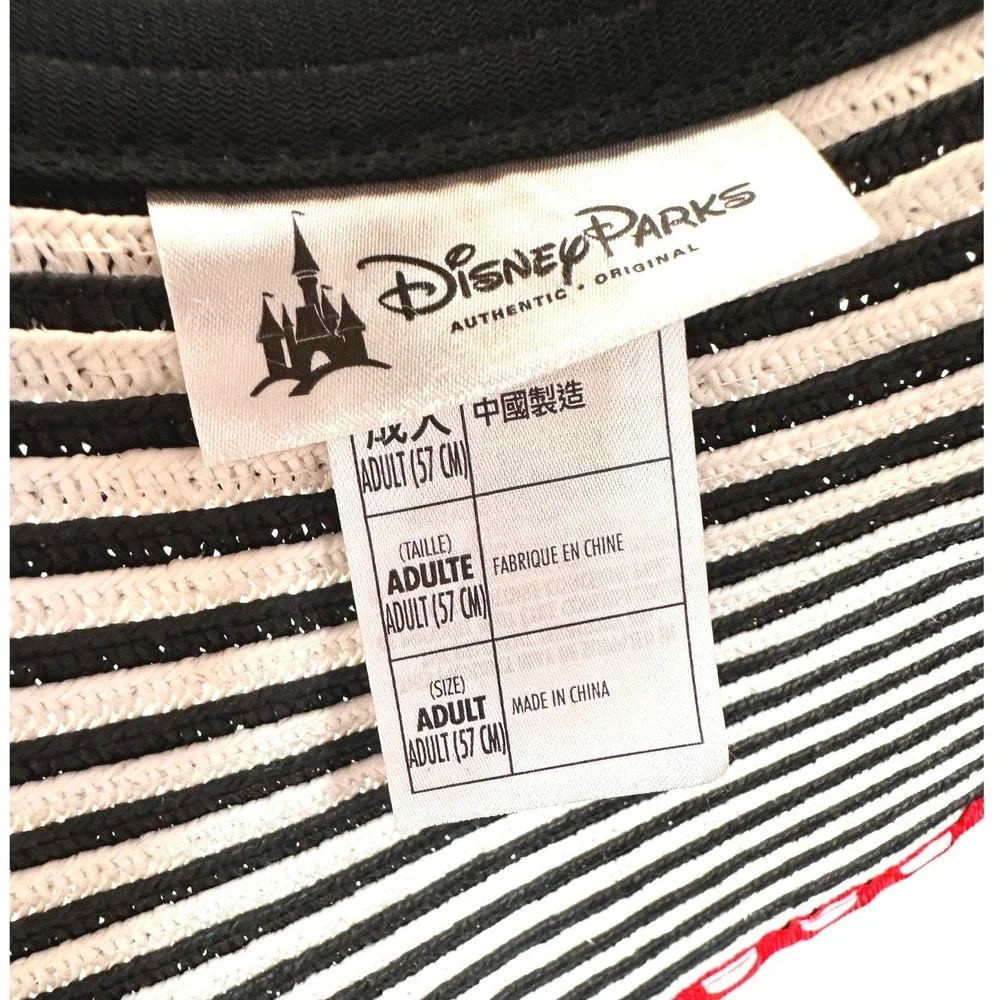 Disney Minnie Mouse Packable Sun Visor Sun Hat OS Striped Polka Dot Resort